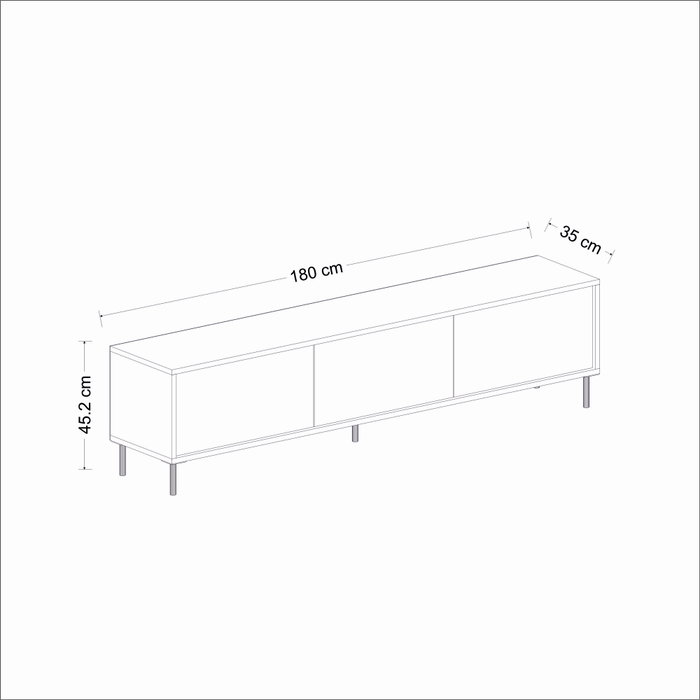 Hanah Home Soporte de TV Imaj - Marble, White